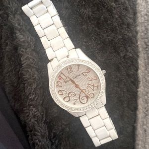 Betsey Johnson white watch